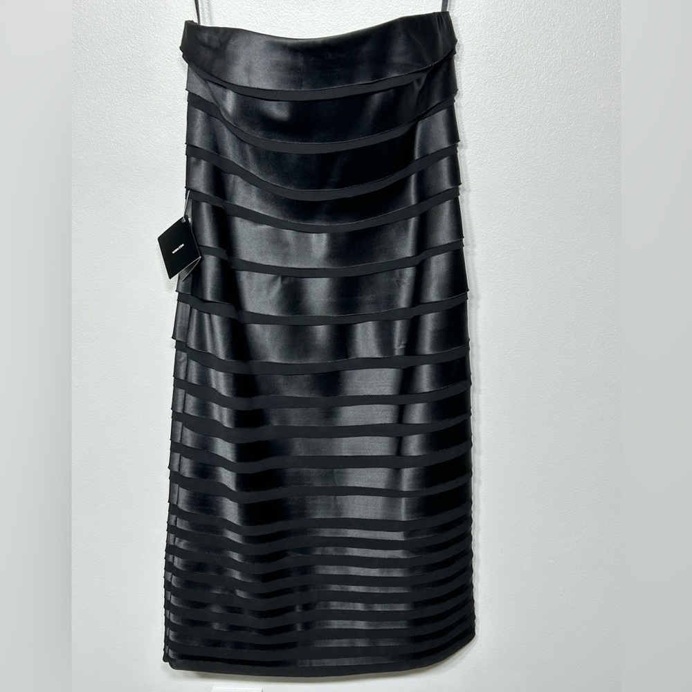 NWT WHBM strapless black layered dress - Picture 2 of 6